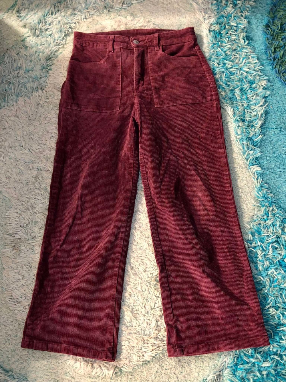 Vintage Roebuck & Co. / Sears Roebucks burgundy wide-leg corduroy pants